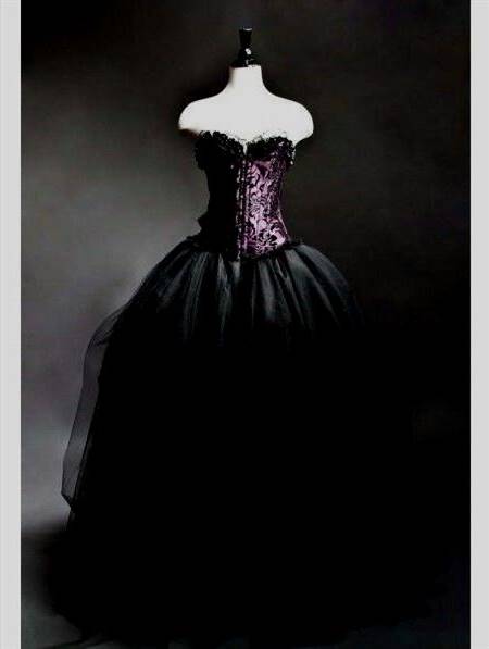black and purple and white wedding dresses