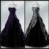 black and purple corset wedding dresses