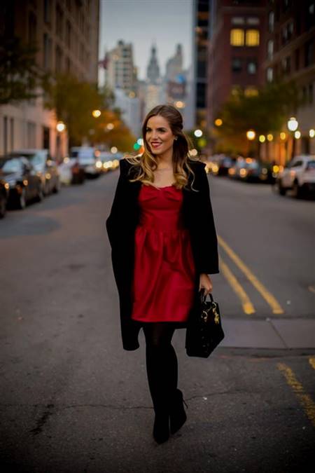 black and red dress for wedding guest