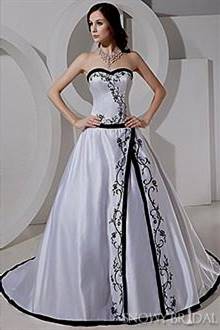 black and white ball gown wedding dresses