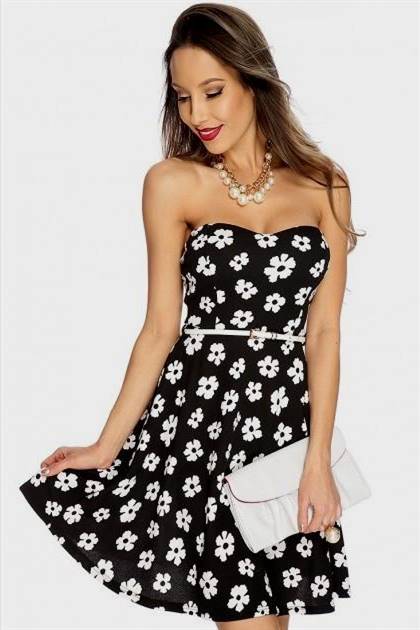 black and white casual dress