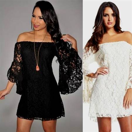 black and white casual dress lace