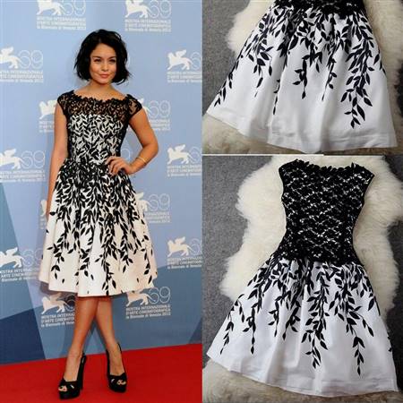black and white cocktail dress