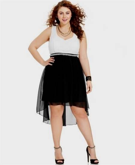 black and white cocktail dresses for plus size