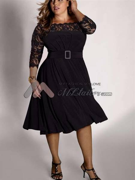 black and white cocktail dresses plus size