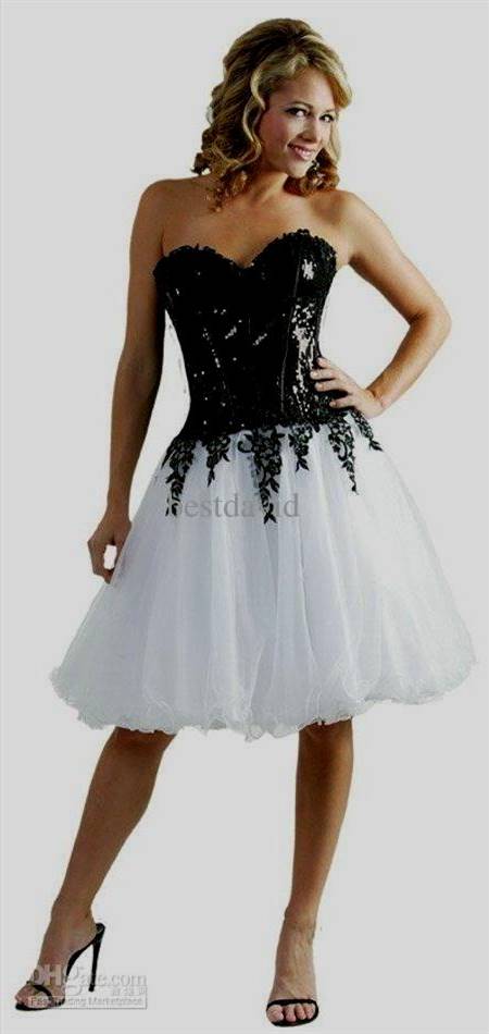 black and white corset prom dresses