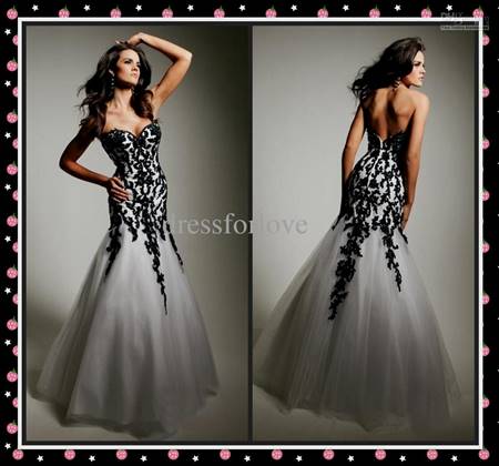 black and white gowns