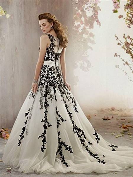 black and white gowns with sleeves