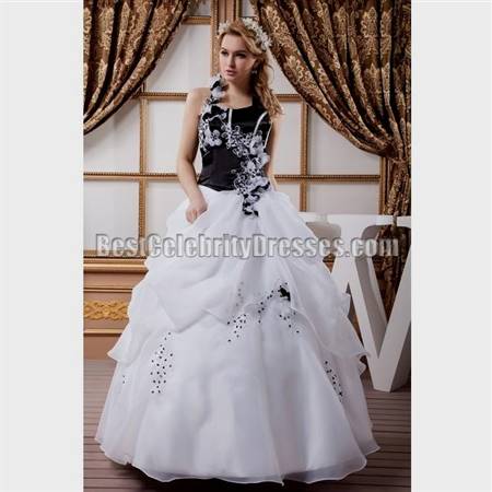 black and white halter wedding dresses