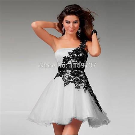 black and white lace cocktail dresses