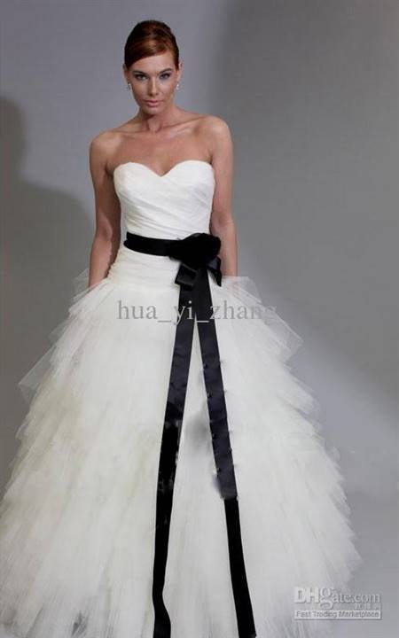 black and white princess wedding dresses