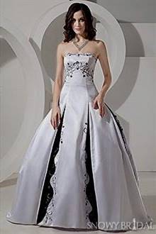 black and white princess wedding dresses