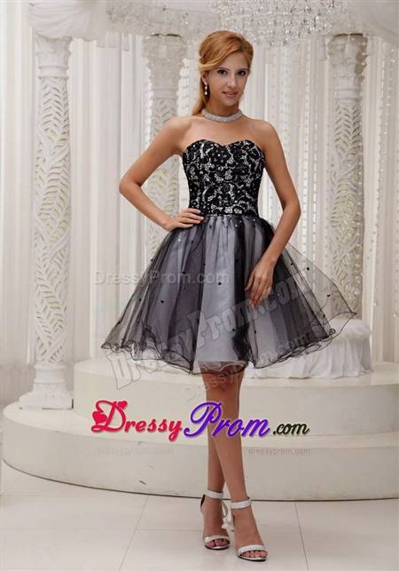 black and white prom dresses