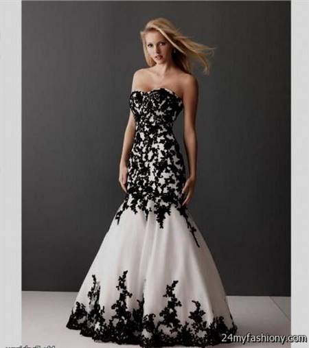 black and white prom gowns