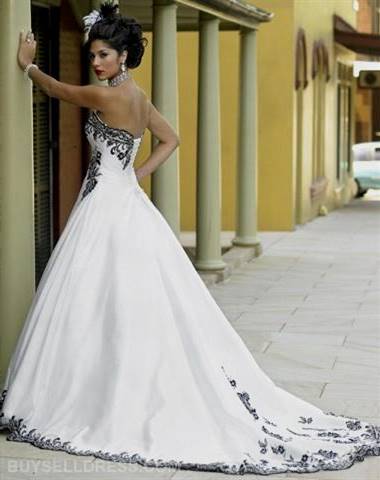 black and white wedding dress from say yes to the dress
