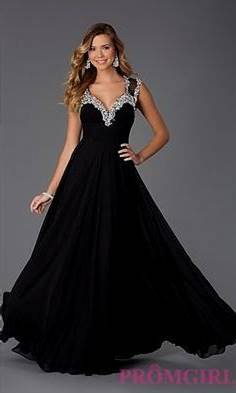 black chiffon prom dress