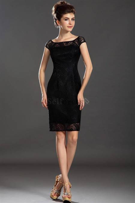 black cocktail dress knee length