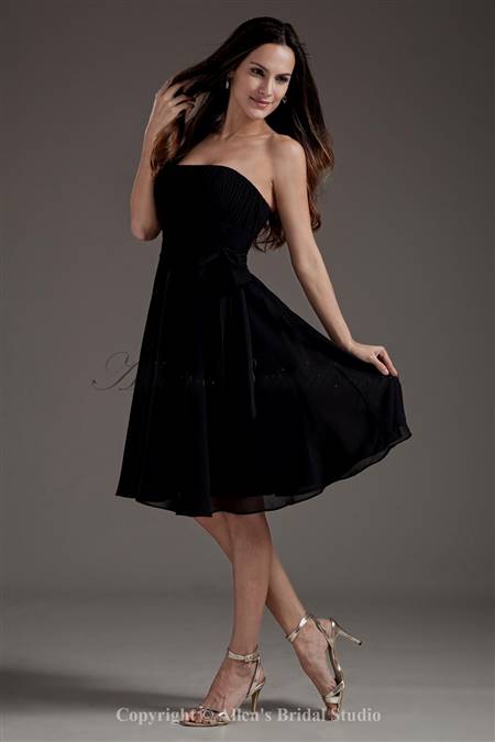 black cocktail dress knee length