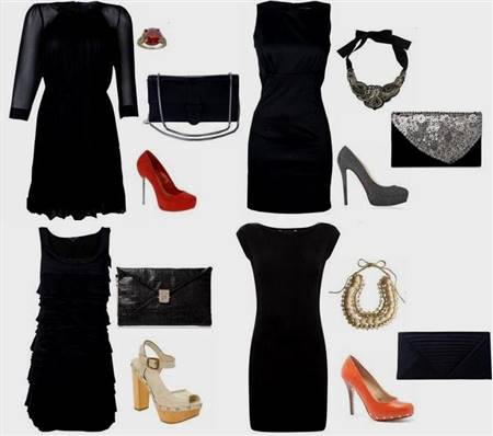 black dress accessories color