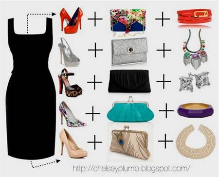 black dress outfit accessories
