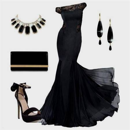 black dress with accessories