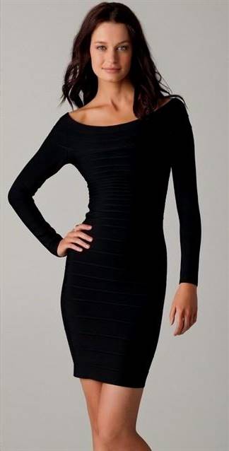 black dress with sleeves cocktail