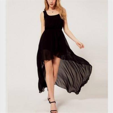 black high low dresses casual