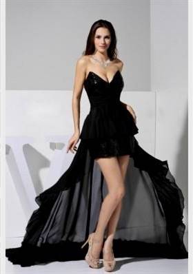 black high low prom dresses