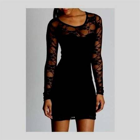 black lace dress with sleeves tumblr
