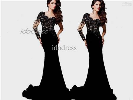 black lace prom dresses