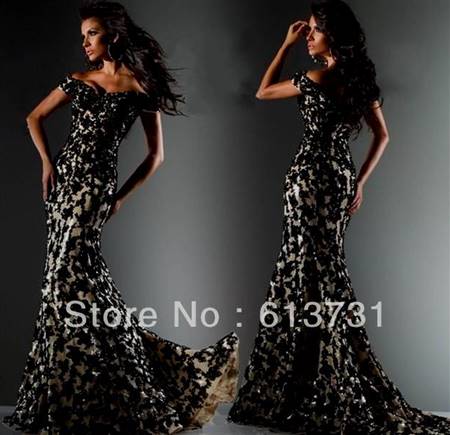 black lace prom dresses