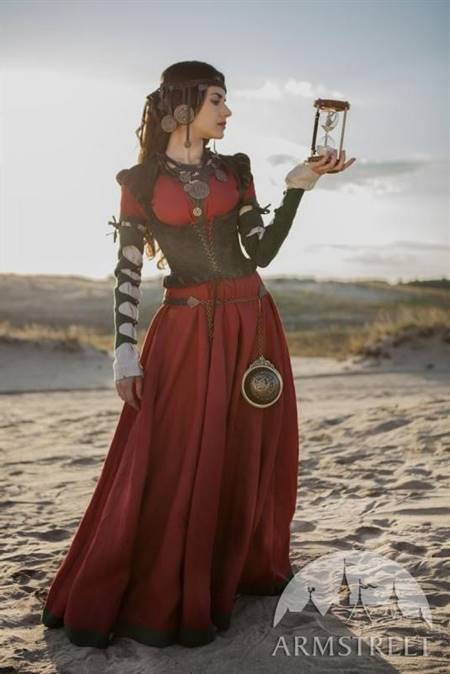 black medieval dresses with corsets