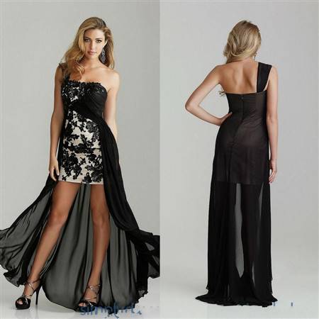 black one shoulder prom dresses