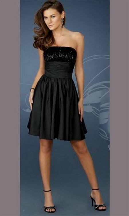 black strapless dress outfit