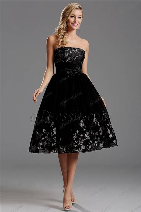 black tea length dress