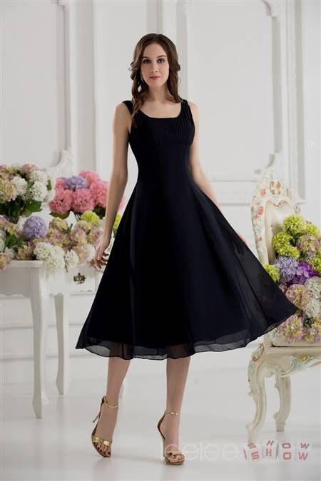 black tea length dresses
