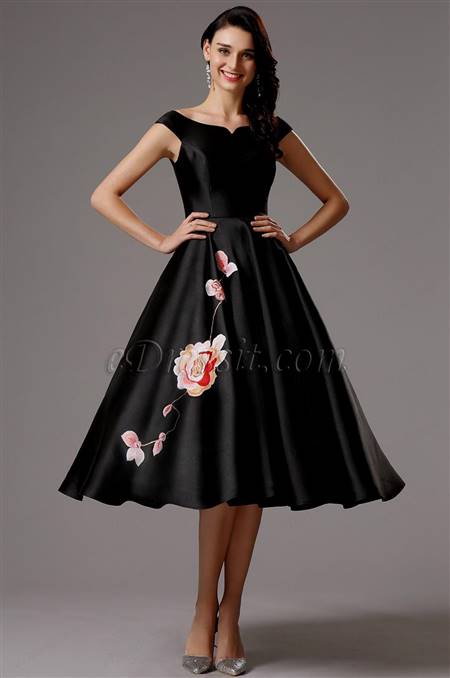 black tea length dresses