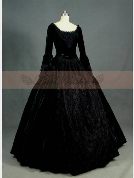 black victorian ball gown