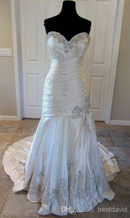 bling corset mermaid wedding dresses