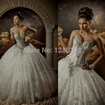 bling corset wedding dresses