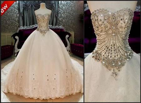 bling princess ball gown wedding dresses