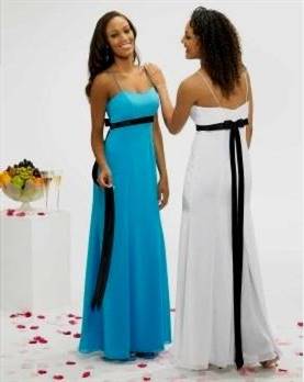 blue and black bridesmaid dresses