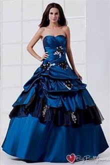 blue and purple ball gowns