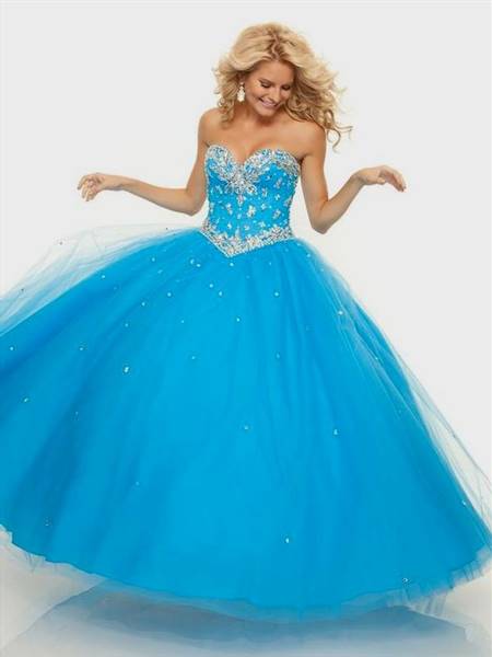 blue ball gowns for prom