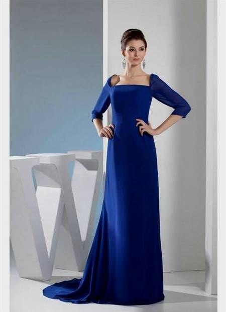 blue bridesmaid dresses with sleeves