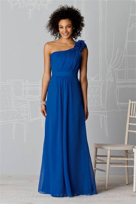 blue bridesmaid dresses with straps