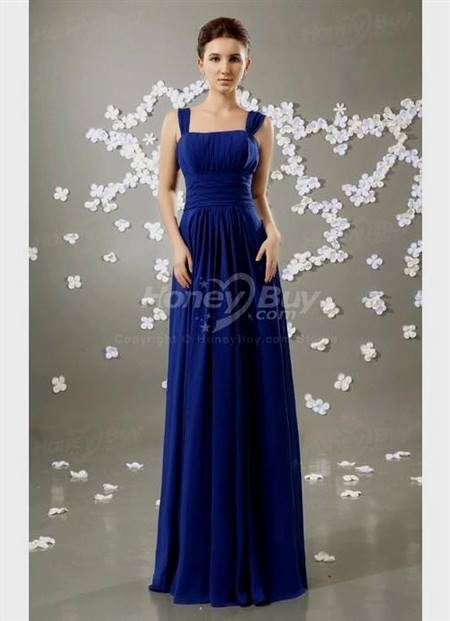 blue bridesmaid dresses with straps