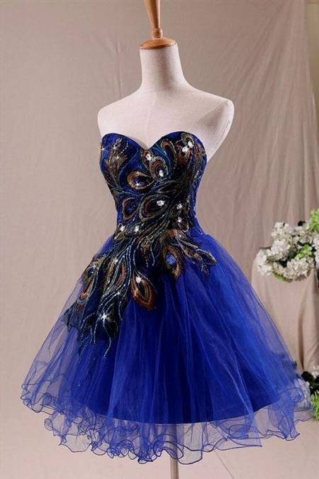blue cocktail dresses for prom