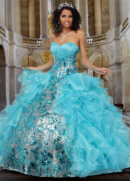 blue dresses for quinceanera