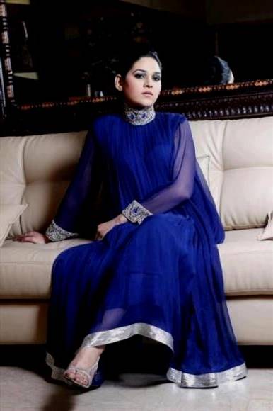 blue dresses pakistani simple